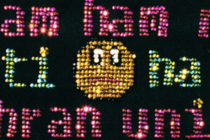 Sequins and glass bead knitting on canvas, 165 x 220 cm, 2003, detail