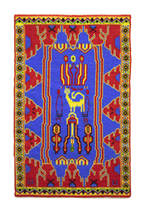 Goat Rya, beading, 42 x 26 cm, 2023