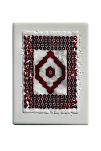 Fused Rug, glass fusing, 17,5 x 12,5 cm, 2019