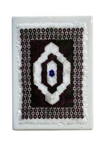 Fused Rug, glass fusing, 20 x 25,5 cm, 2019