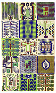 Gardens of Paradise 1, beading, 100 x 60 cm, 2025